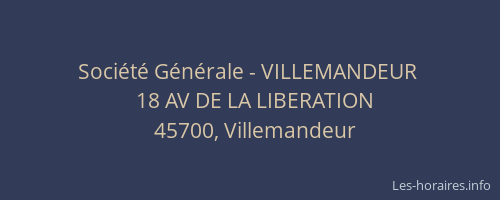 Société Générale - VILLEMANDEUR 
