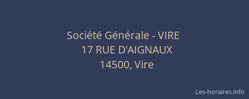 Société Générale - VIRE 