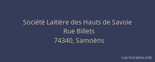 Soci&eacute;t&eacute; Laiti&egrave;re des Hauts de Savoie