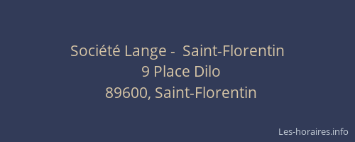 Société Lange -  Saint-Florentin