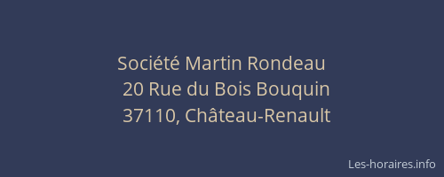 Société Martin Rondeau