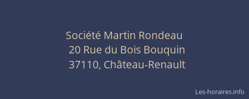 Soci&eacute;t&eacute; Martin Rondeau