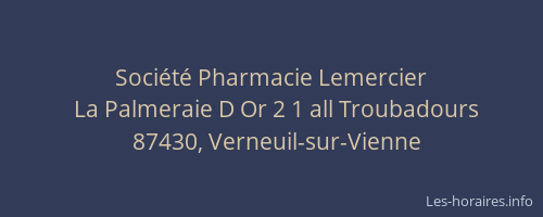 Société Pharmacie Lemercier