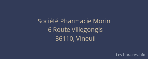 Soci&eacute;t&eacute; Pharmacie Morin