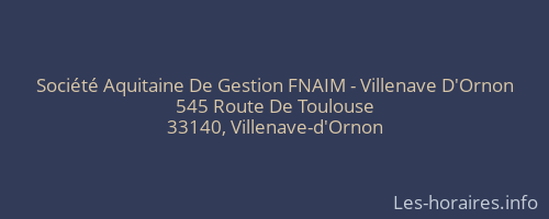 Société Aquitaine De Gestion FNAIM - Villenave D'Ornon