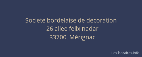 Societe bordelaise de decoration