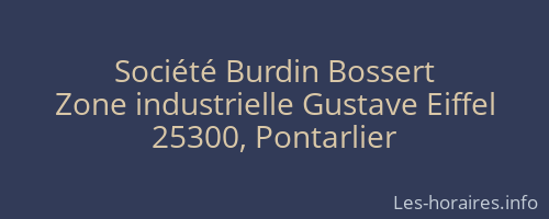 Société Burdin Bossert
