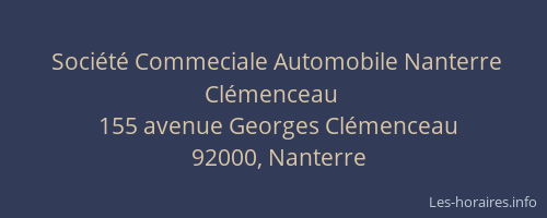 Société Commeciale Automobile Nanterre Clémenceau