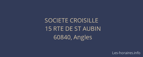 SOCIETE CROISILLE