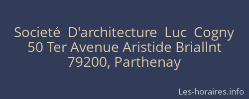 Societé  D'architecture  Luc  Cogny