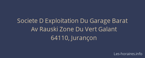 Societe D Exploitation Du Garage Barat