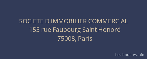 SOCIETE D IMMOBILIER COMMERCIAL