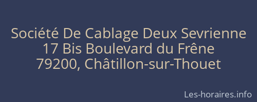 Société De Cablage Deux Sevrienne