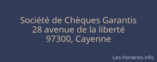 Société de Chèques Garantis