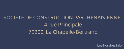 SOCIETE DE CONSTRUCTION PARTHENAISIENNE