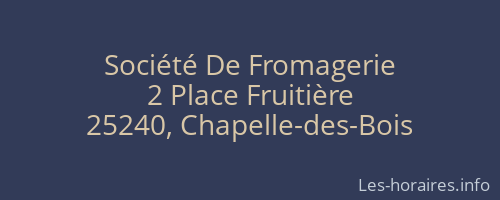 Société De Fromagerie
