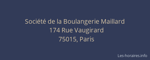 Société de la Boulangerie Maillard