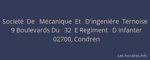 Societé  De   Mécanique  Et   D'ingeniére  Ternoise