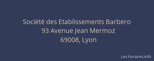 Société des Etablissements Barbero