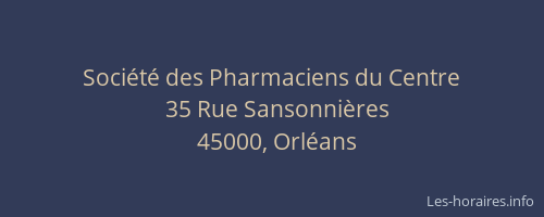 Société des Pharmaciens du Centre
