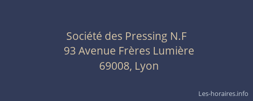 Société des Pressing N.F