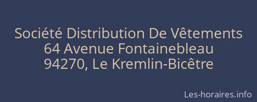 Société Distribution De Vêtements