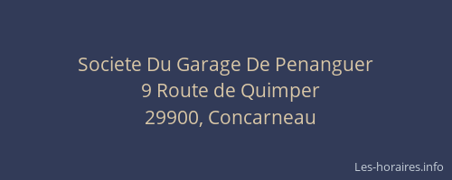 Societe Du Garage De Penanguer
