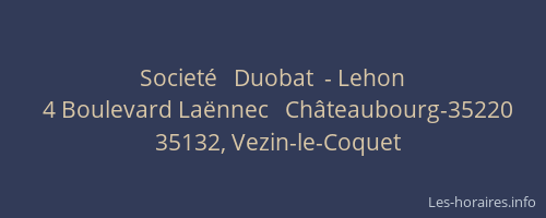 Societé   Duobat  - Lehon