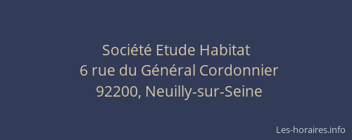 Société Etude Habitat