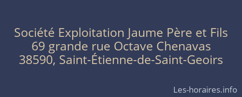 Société Exploitation Jaume Père et Fils