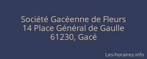 Société Gacéenne de Fleurs