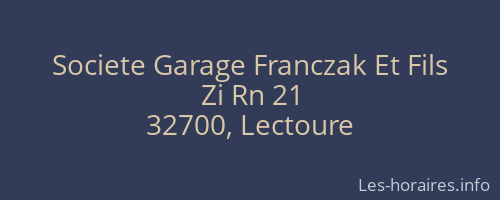 Societe Garage Franczak Et Fils