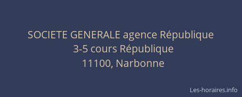 SOCIETE GENERALE agence République