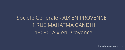 Société Générale - AIX EN PROVENCE 