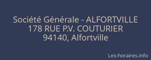 Société Générale - ALFORTVILLE 