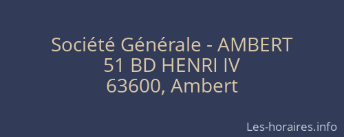 Société Générale - AMBERT 