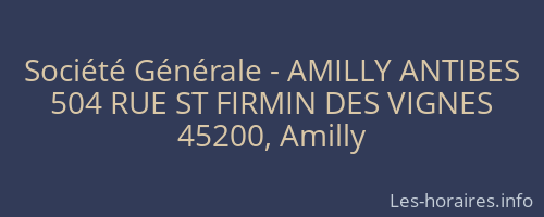 Société Générale - AMILLY ANTIBES 
