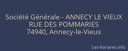 Société Générale - ANNECY LE VIEUX 