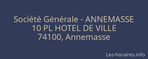 Société Générale - ANNEMASSE 