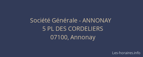 Société Générale - ANNONAY 