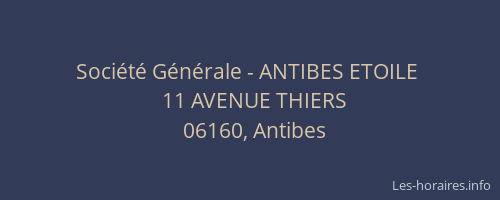 Société Générale - ANTIBES ETOILE 