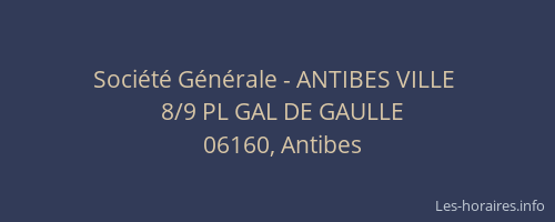 Société Générale - ANTIBES VILLE 