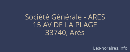 Société Générale - ARES 