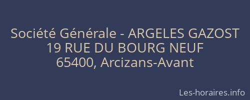 Société Générale - ARGELES GAZOST 