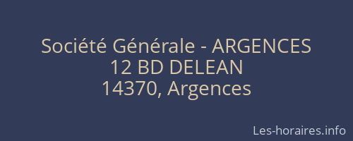 Société Générale - ARGENCES 