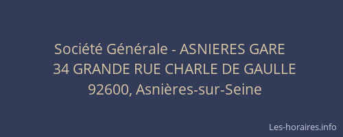 Société Générale - ASNIERES GARE 