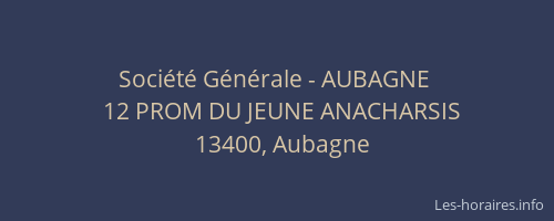 Société Générale - AUBAGNE 