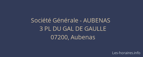 Société Générale - AUBENAS 