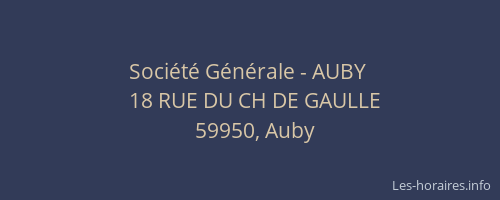 Société Générale - AUBY 