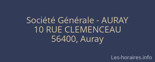 Société Générale - AURAY 